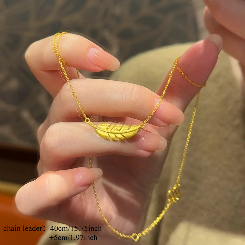 Women's Vintage Feather Rhinestone Pendant Necklace